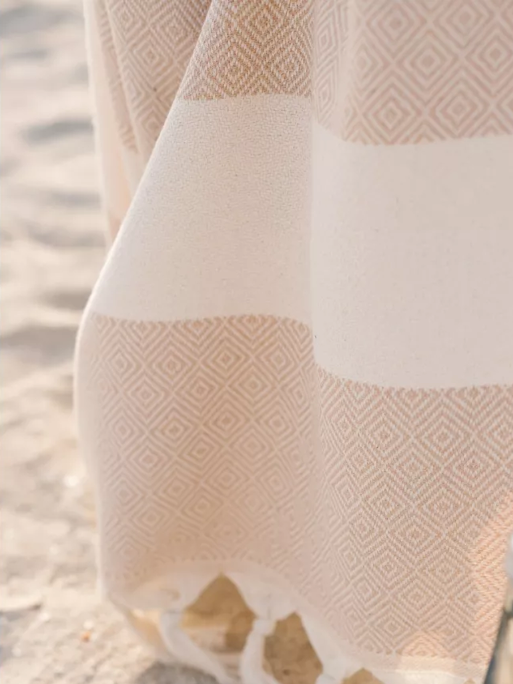 Bej Elmas Yöresel Peştemal – 100x180 cm | %100 Pamuk BEJ/100X180CM-7
