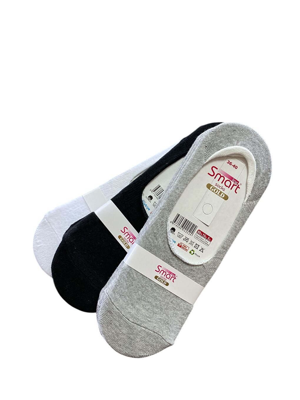 6'lı Kadın Karışık Pamuklu Yumuşak Kaliteli Babet Çorap-1