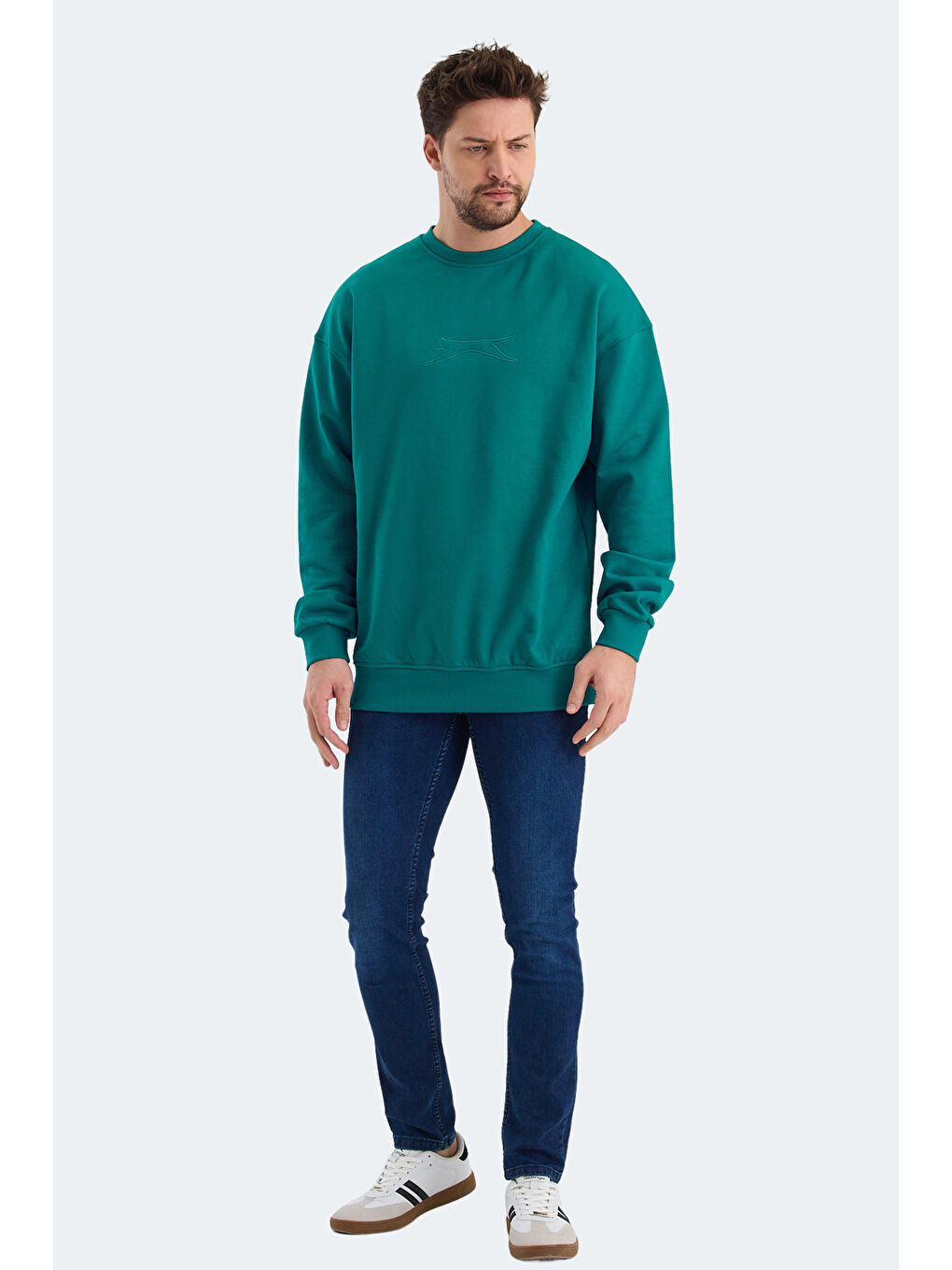 VADIK Oversize Erkek Petrol Sweatshirt-6