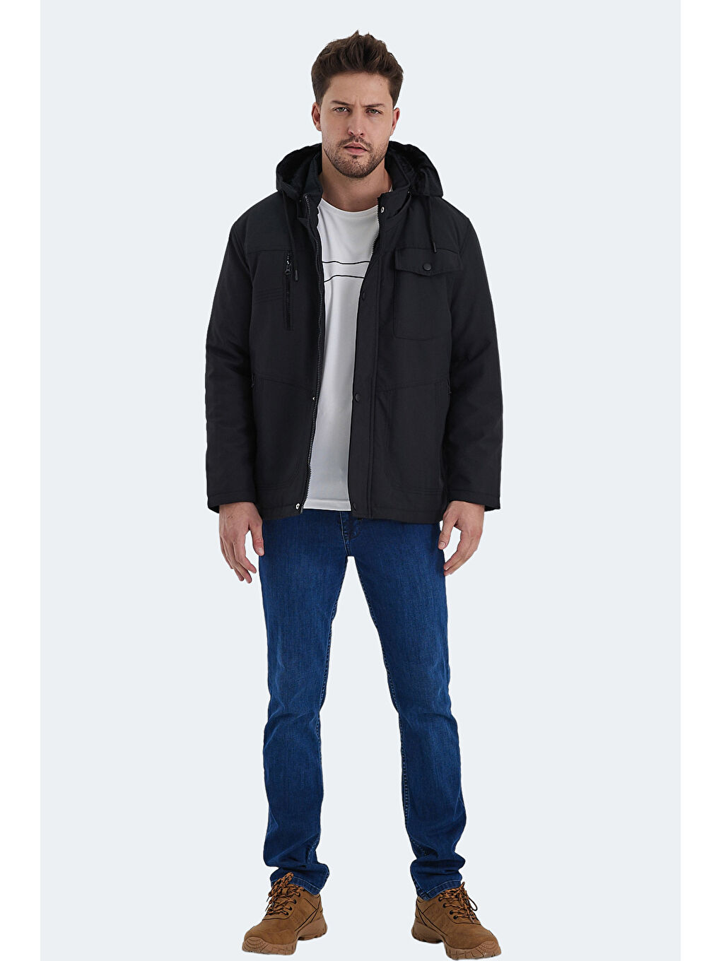 HERBIES Erkek Mont Kaban Siyah-6