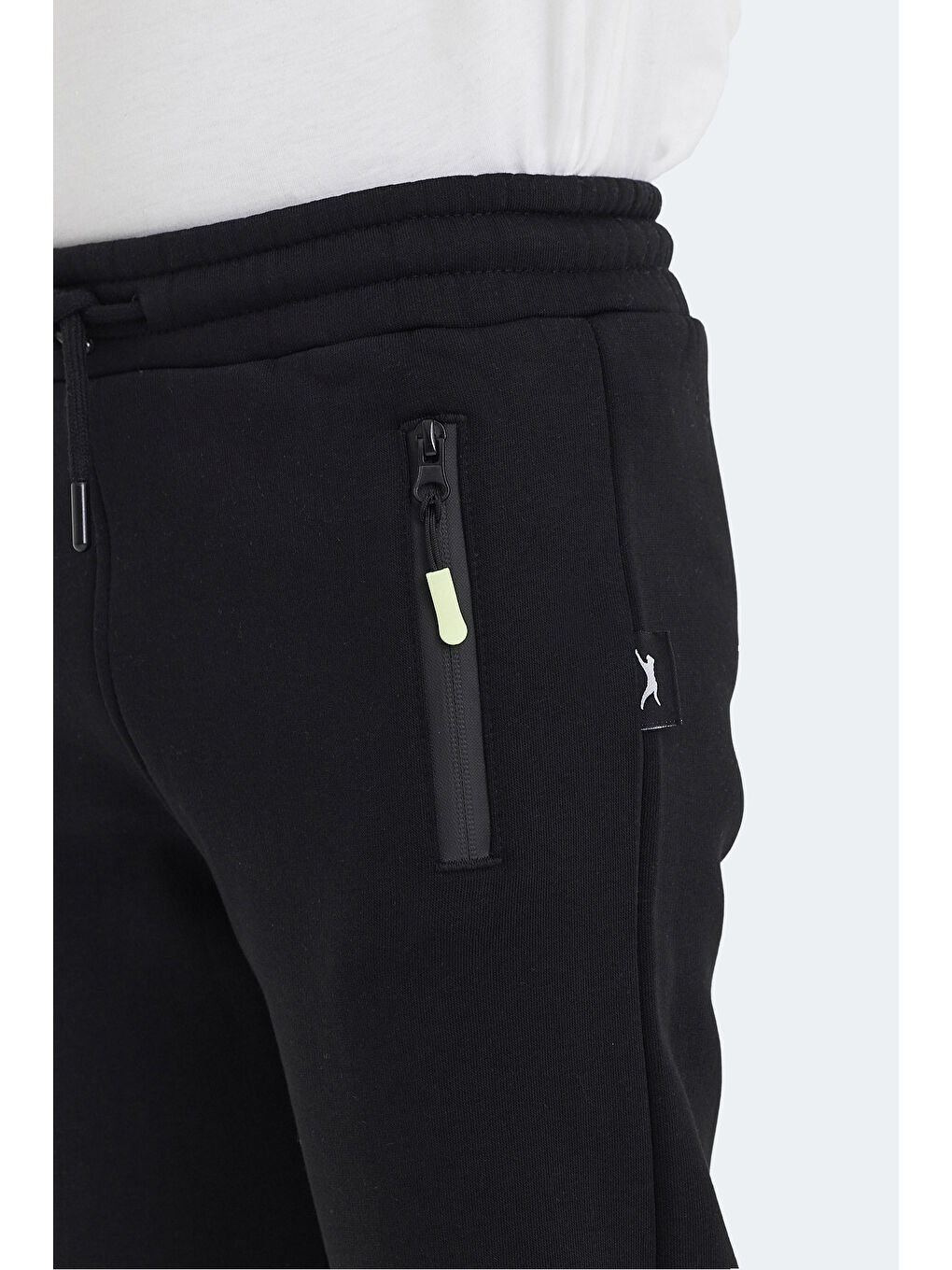 LAMIS Unisex Çocuk Fermuar Cepli Siyah Eşofman Altı-3