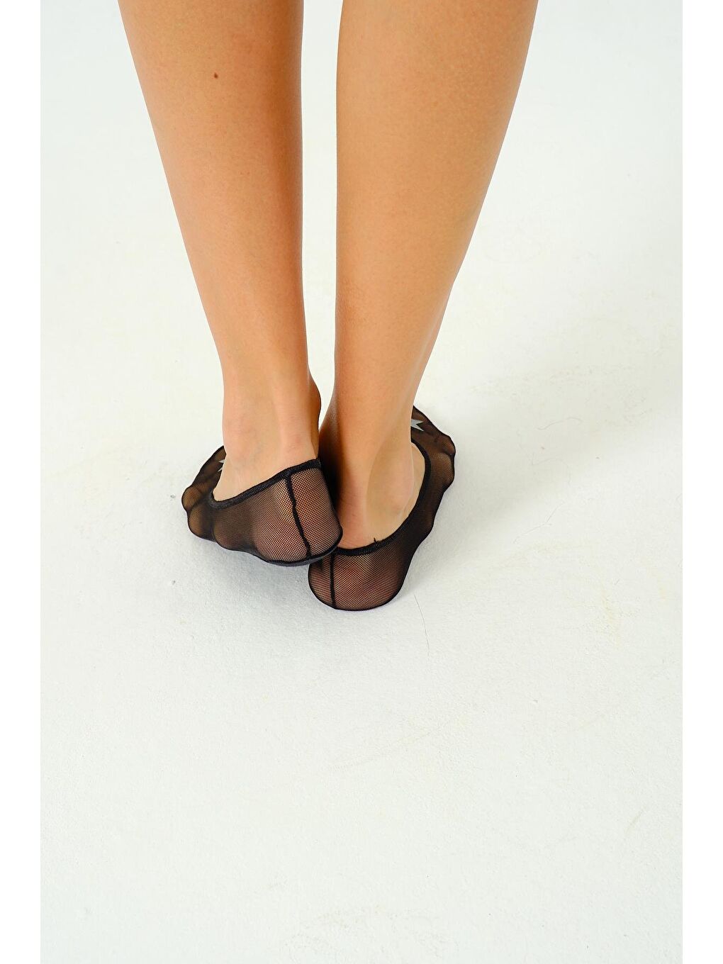 Yıldız Flok Baskılı Lazer Tül Suba Siyah-8