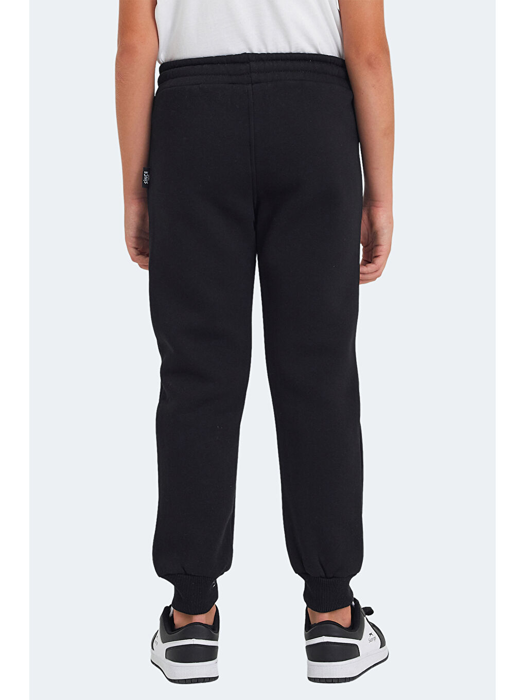 LAMIS Unisex Çocuk Fermuar Cepli Siyah Eşofman Altı-4