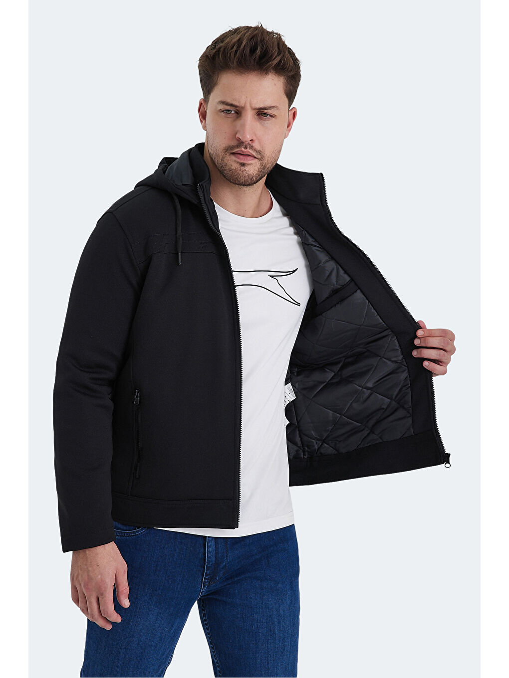 HENDRIKKO Erkek Mont Kaban Siyah-5