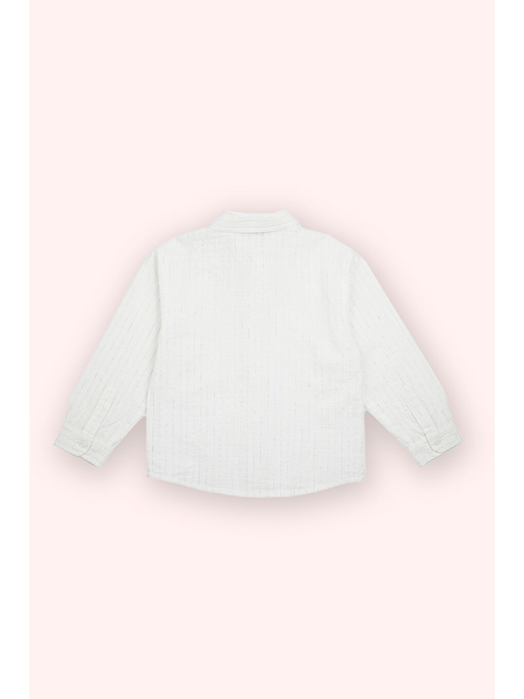 Erkek Çocuk Çizgili Gömlek Beyaz-1