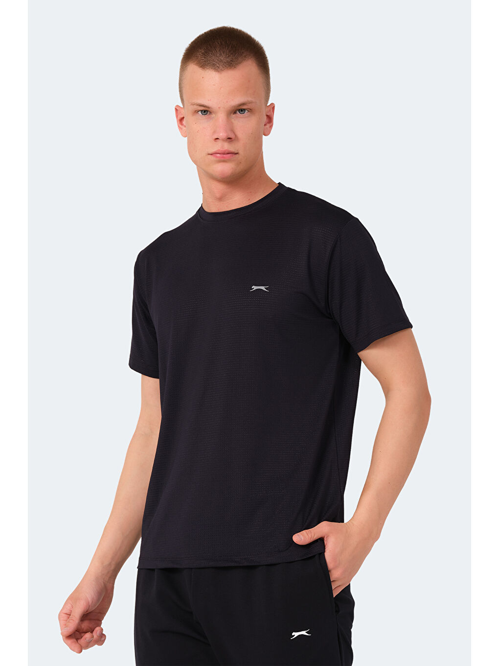 Lacivert Bisiklet Yaka Kısa Kollu Erkek Tişört