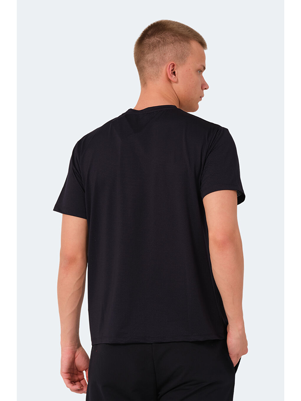 Lacivert Bisiklet Yaka Kısa Kollu Erkek Tişört-1