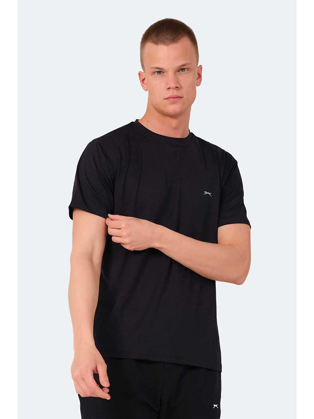 Lacivert Bisiklet Yaka Kısa Kollu Erkek Tişört-2