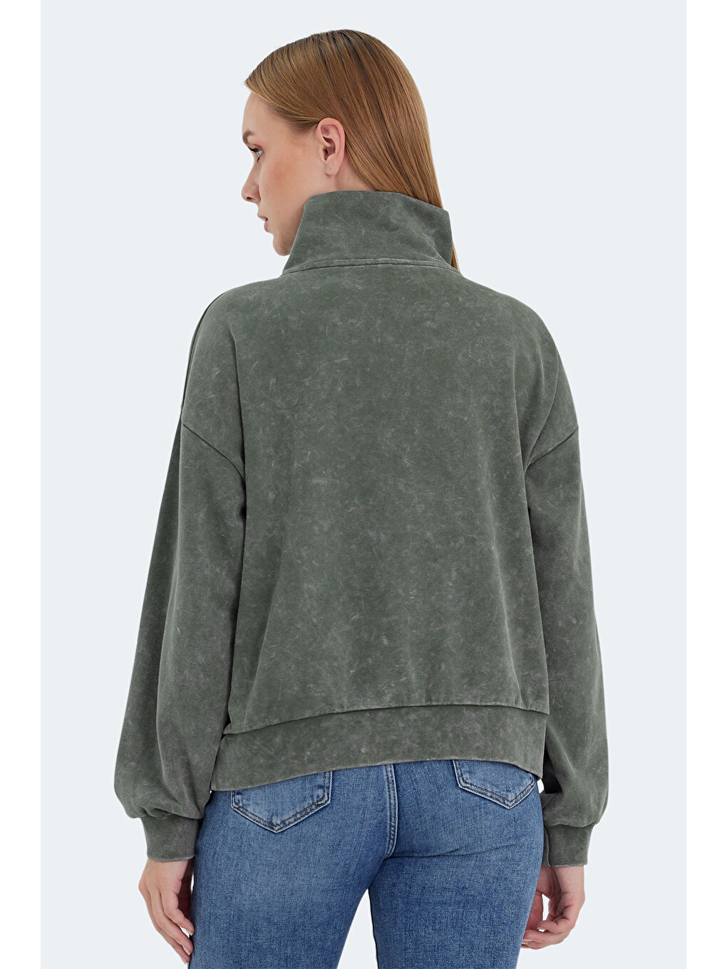 VIEWER Kadın Haki Sweatshirt-1