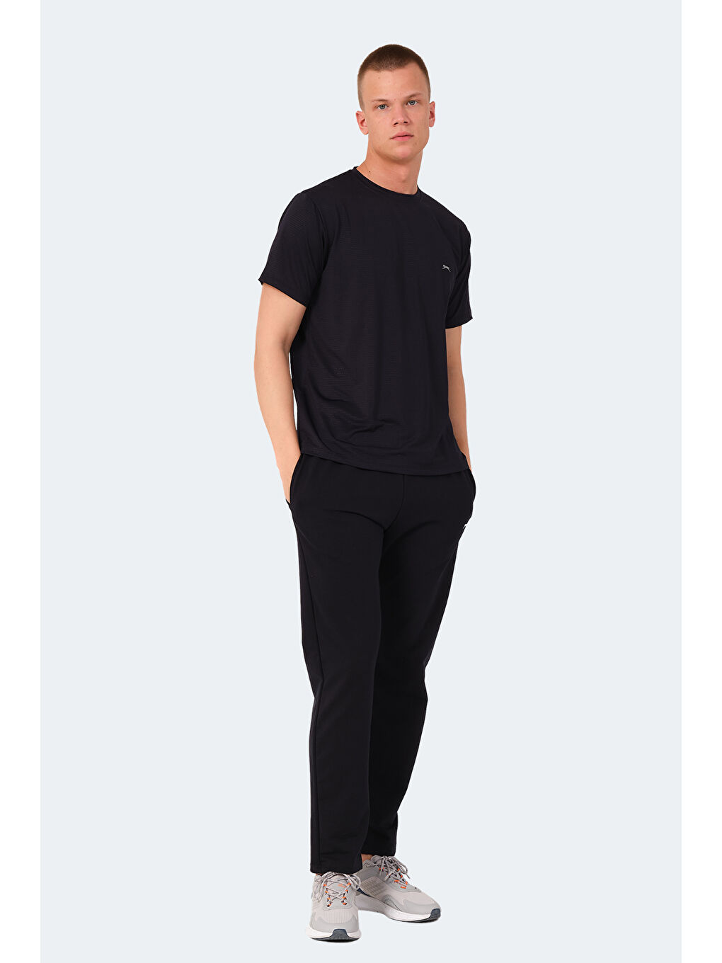 Lacivert Bisiklet Yaka Kısa Kollu Erkek Tişört-6