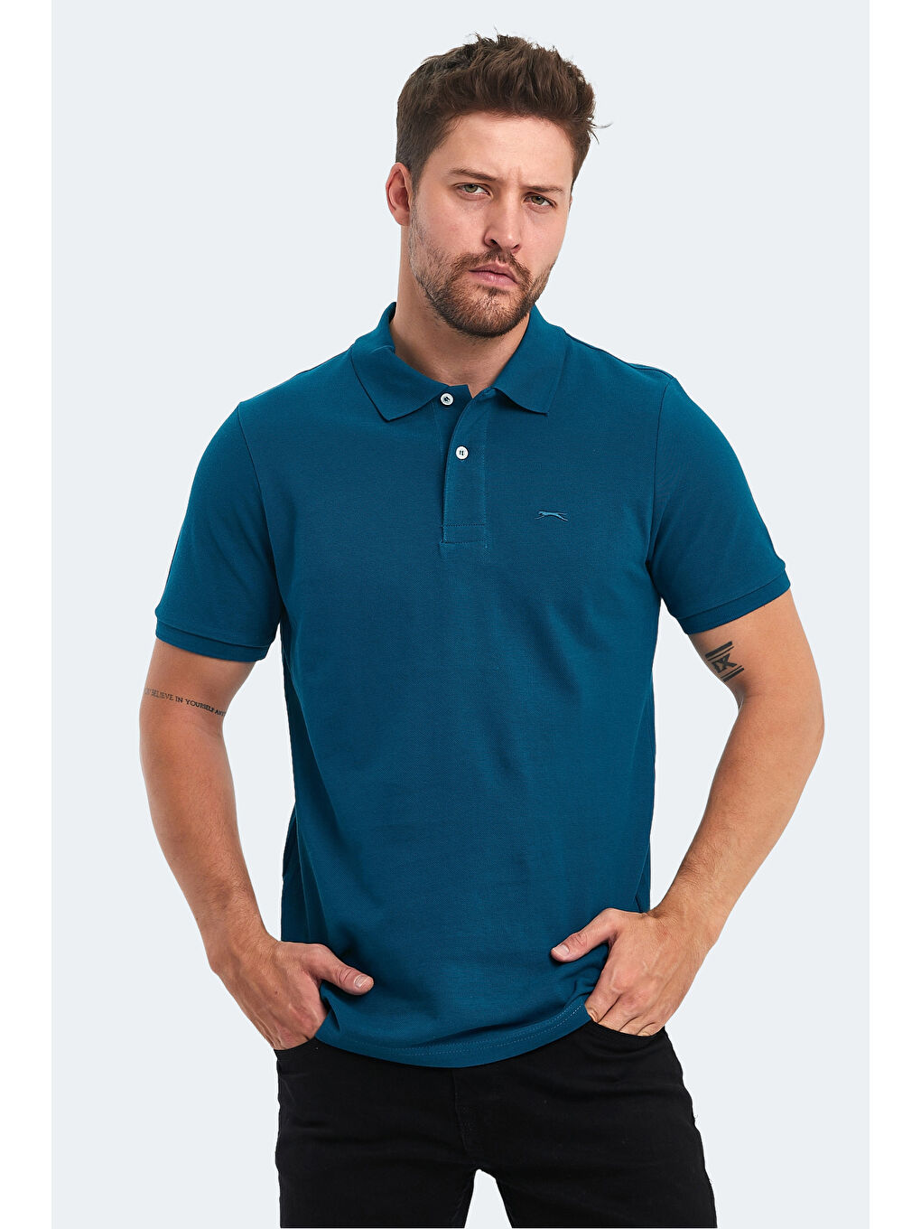 SOHO Erkek %100 Pamuk Tişört Petrol-5