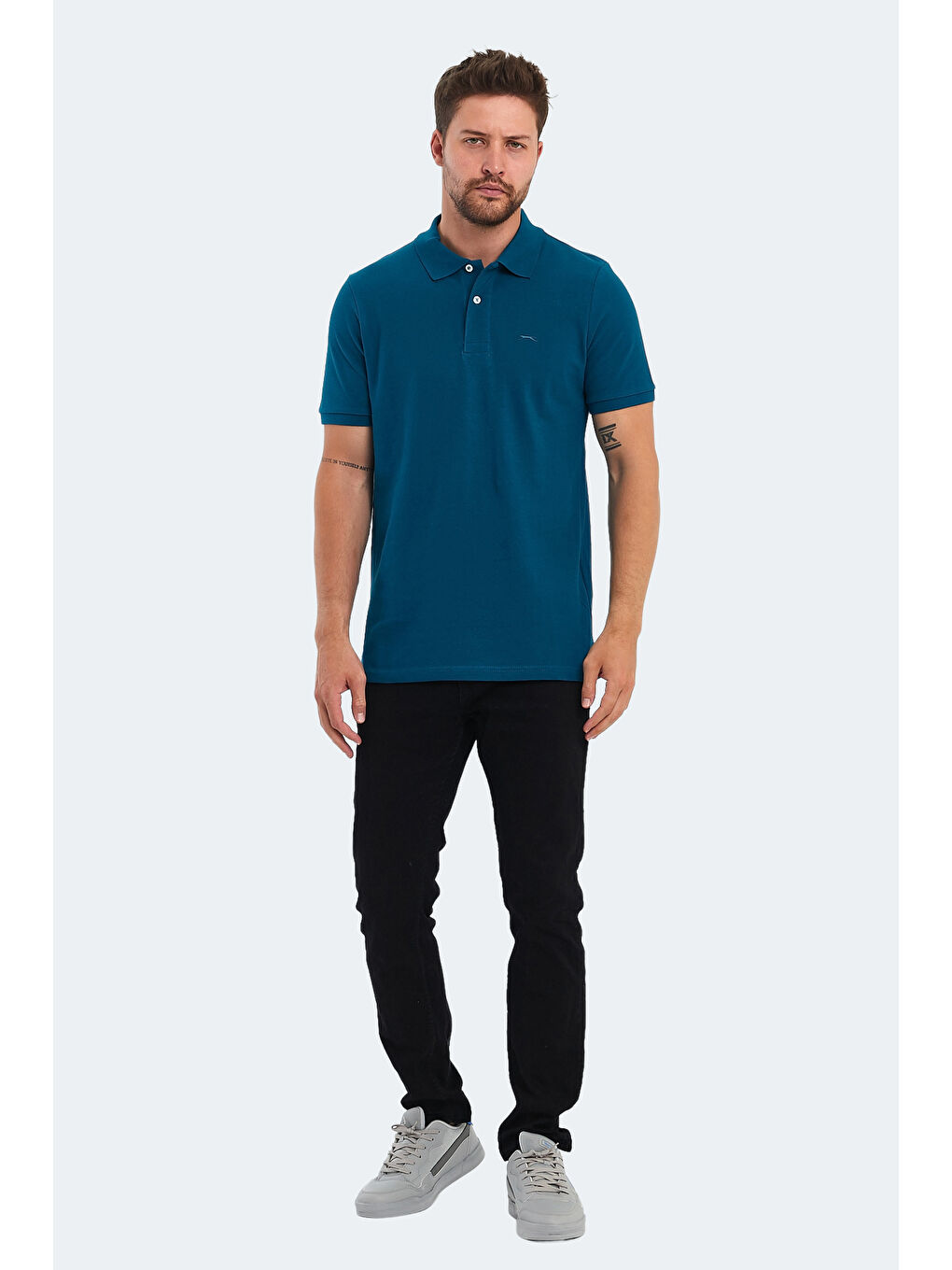 SOHO Erkek %100 Pamuk Tişört Petrol-6