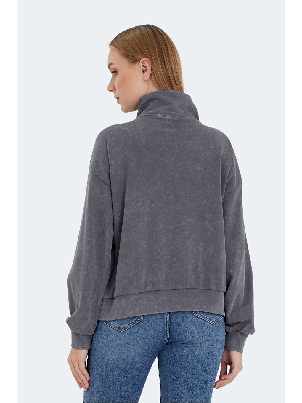 VIEWER Kadın Koyu Gri Sweatshirt-1