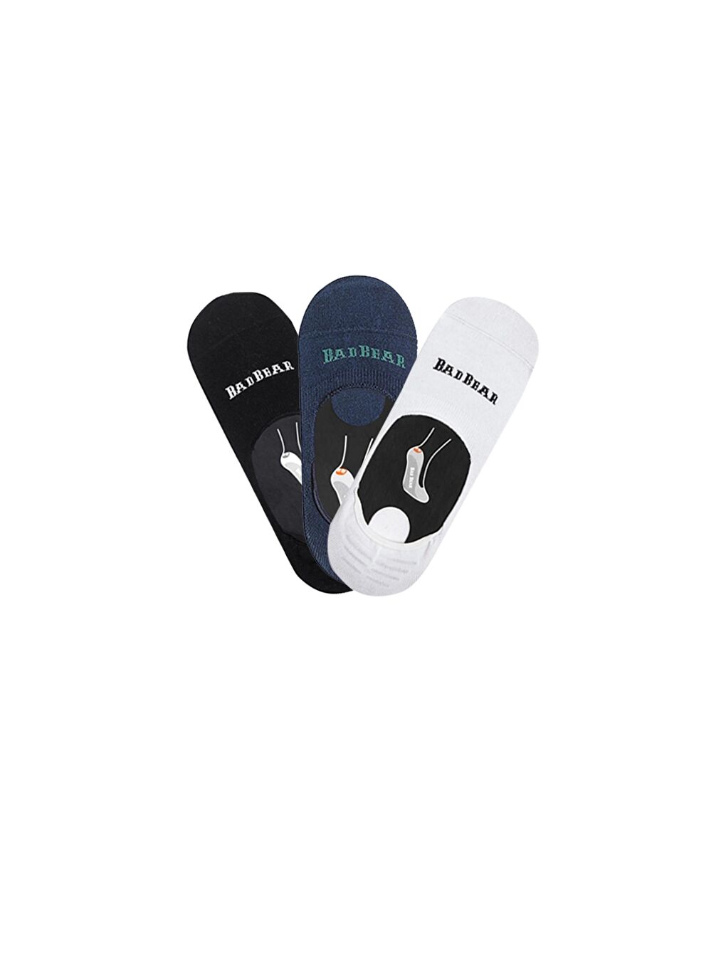 Core Zero Beyaz Lacivert Siyah 3'lü Unisex Babet Çorap