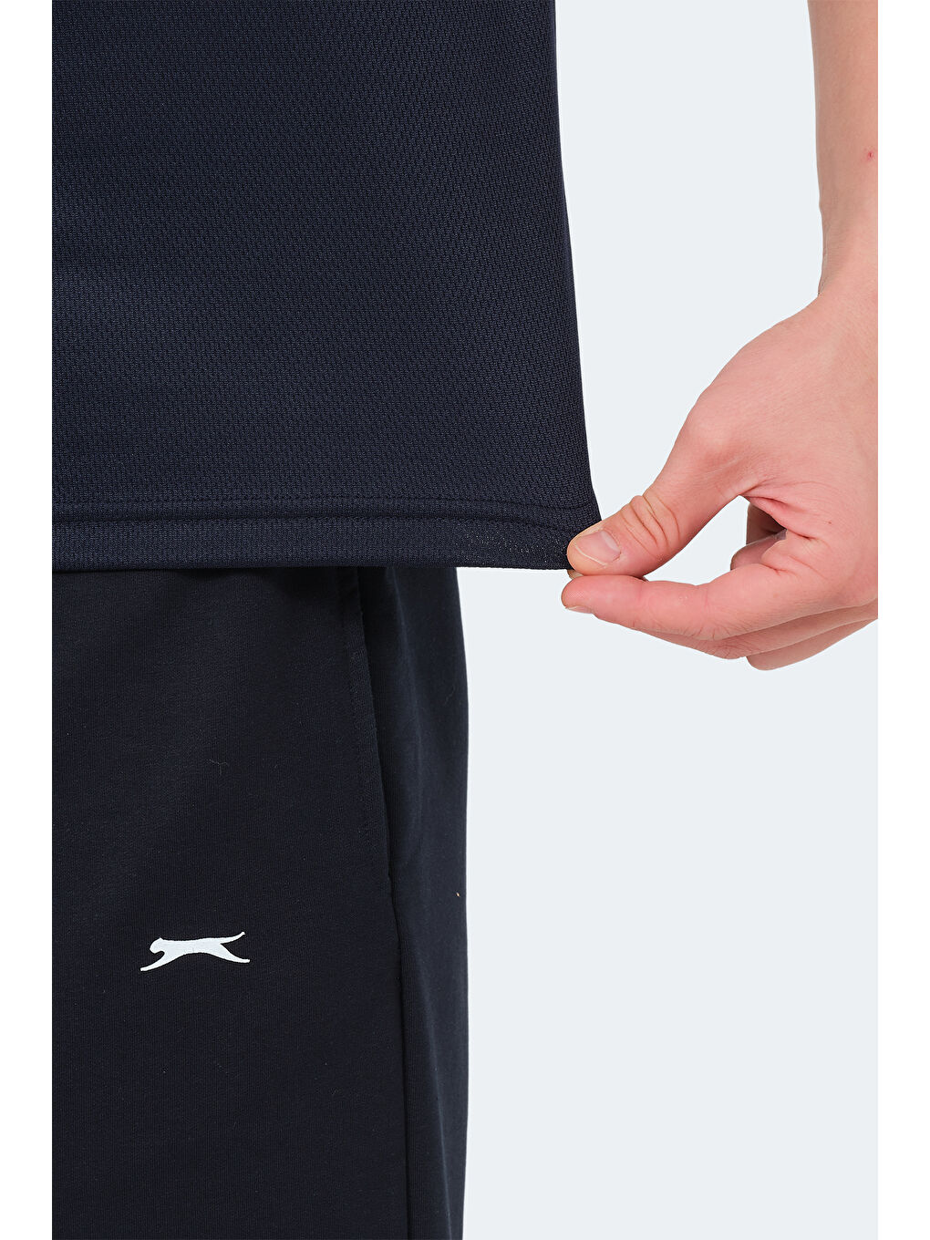 Lacivert Bisiklet Yaka Kısa Kollu Erkek Tişört-5