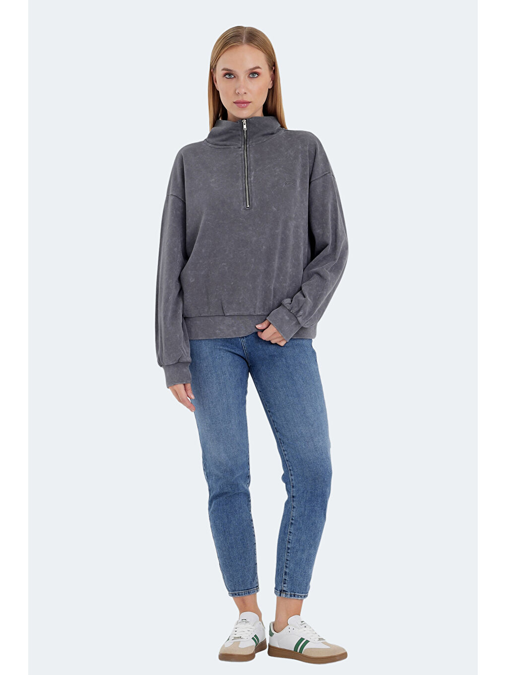 VIEWER Kadın Koyu Gri Sweatshirt-6