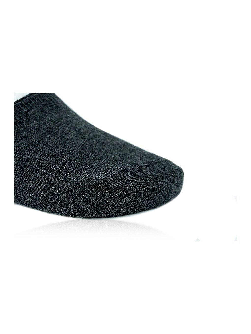 6'lı Erkek Antrasit Bambu Dikişsiz Silikonlu Kaydırmaz Topuk Kaliteli Görünmez Babet Çorap-3