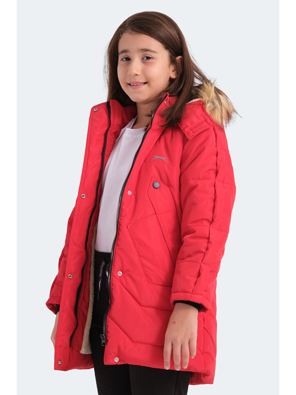 Kız Çocuk  Şişme Mont  Kırmızı-2