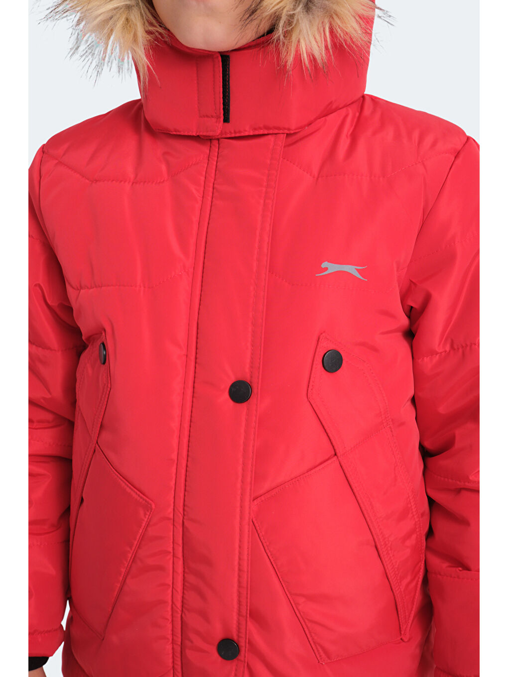 Kız Çocuk  Şişme Mont  Kırmızı-4