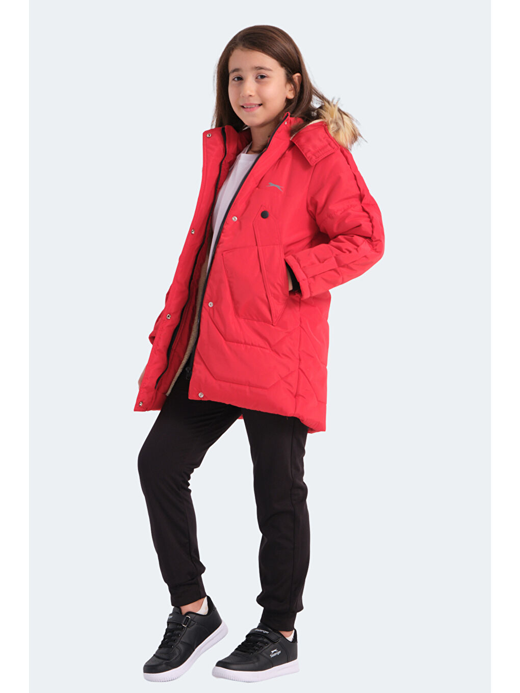Kız Çocuk  Şişme Mont  Kırmızı-5