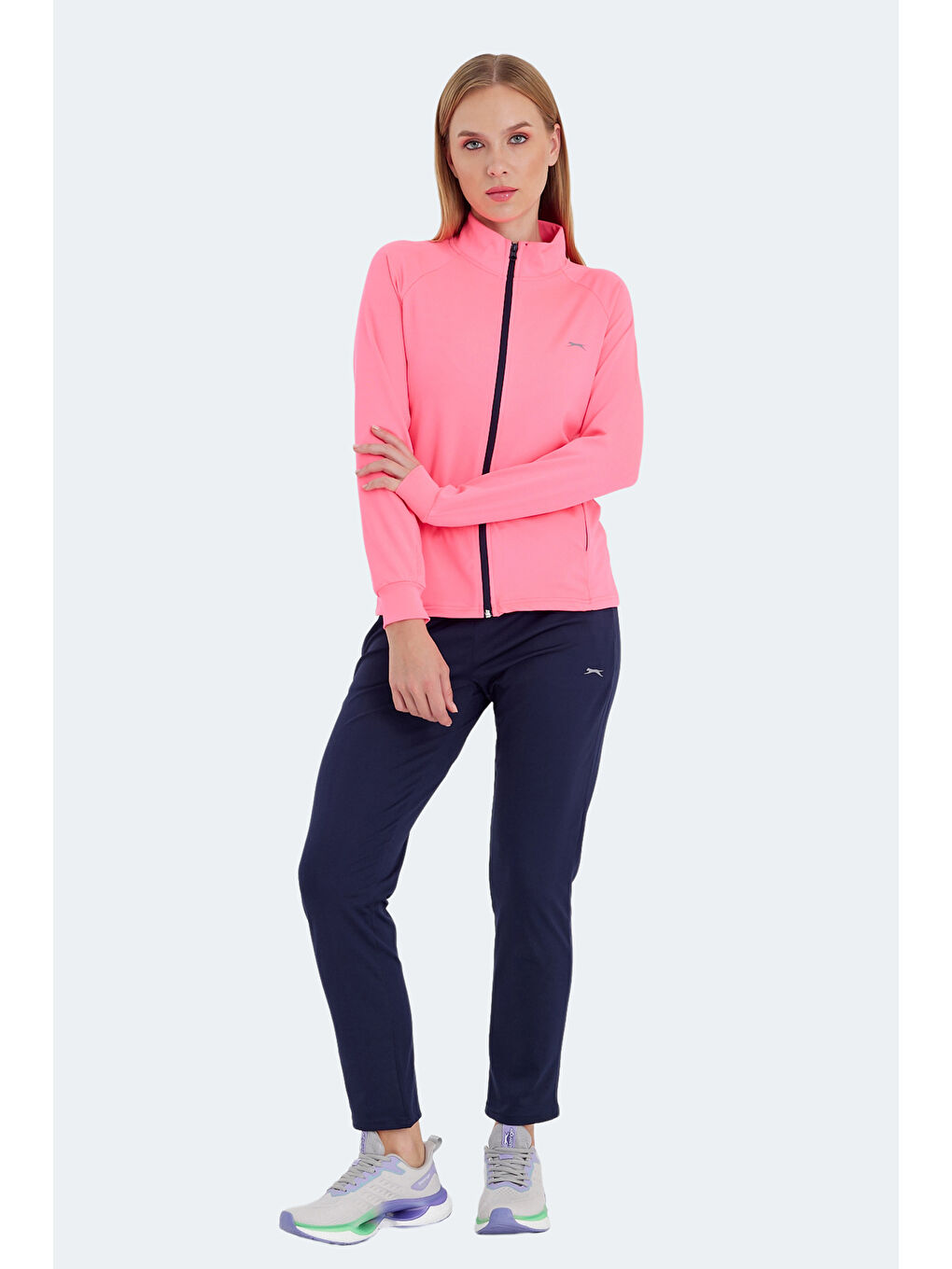 RAQUEL IN Kadın Fermuarlı Dik Yaka Cepli Fuşya Eşofman Takımı-6