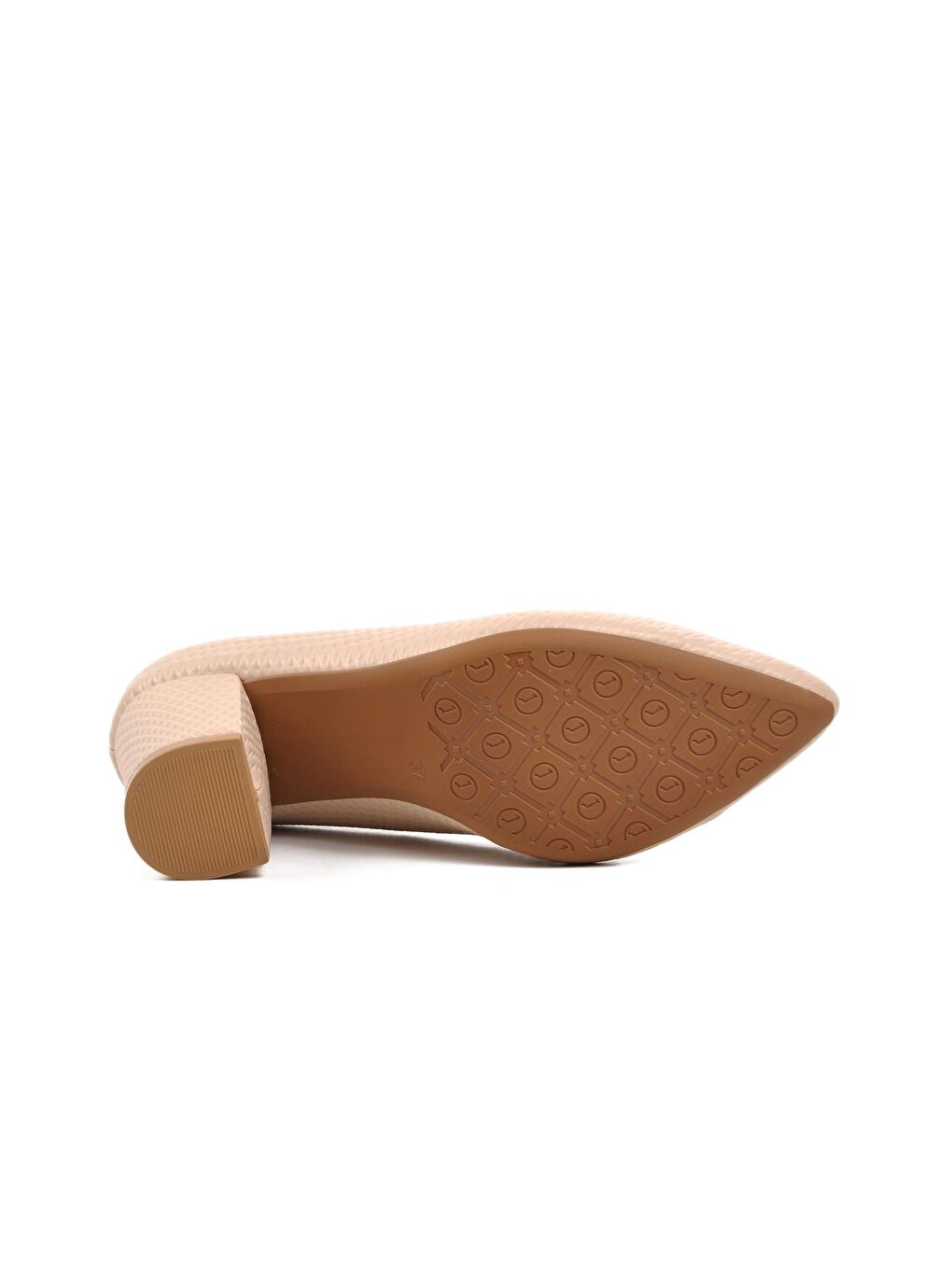 289204 Bej Kadın Topuklu Ayakkabı-4