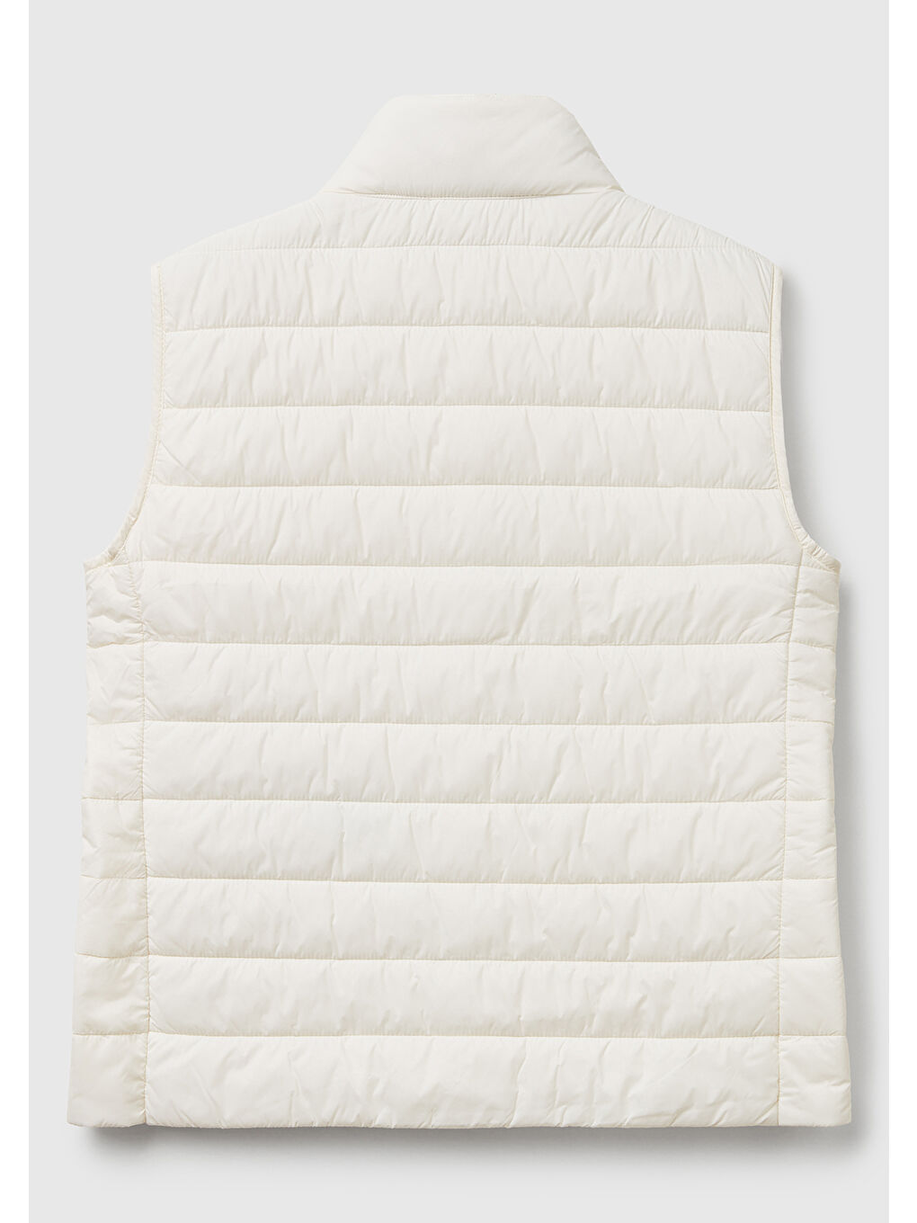 Ekru Kadın Krem Polyester Dolgulu Fermuarlı Slim Fit Pufa Yelek-3