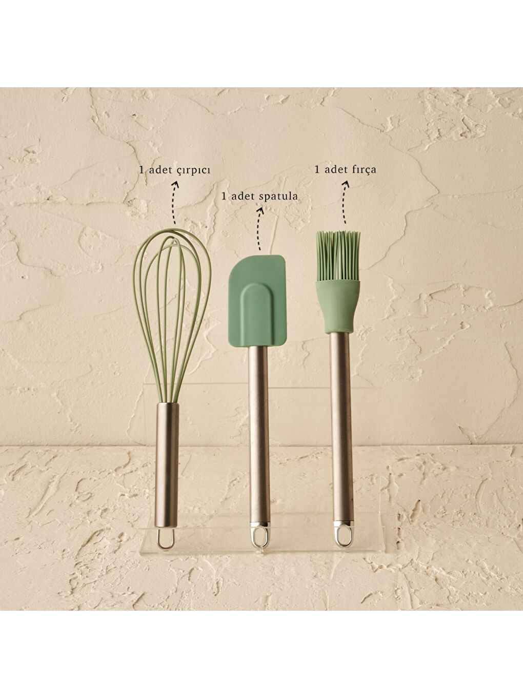 Blend 3'lü Mutfak Gereçleri Seti Yeşil