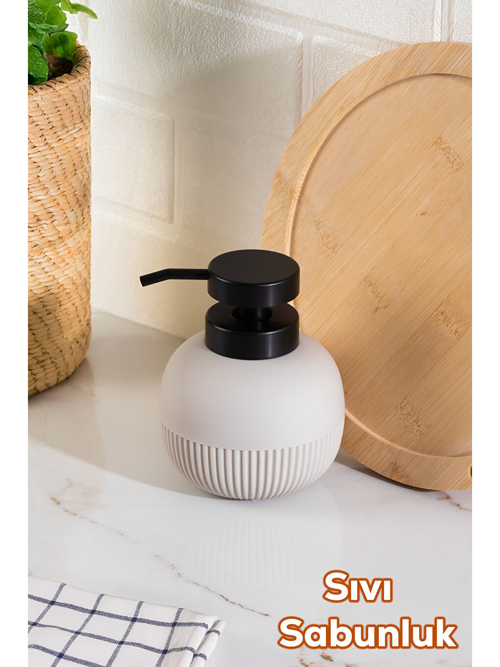 Kahverengi 3120 Banyo ve Mutfak Sıvı Sabunluk 450ML Taupe-1