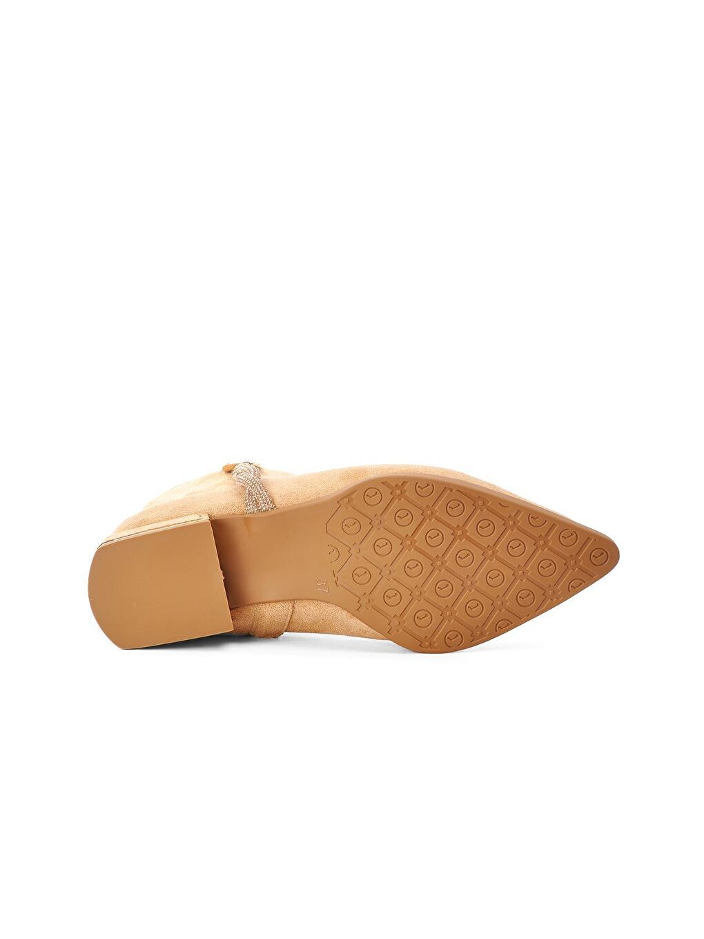 1603 Bej Süet Kadın Bot-4