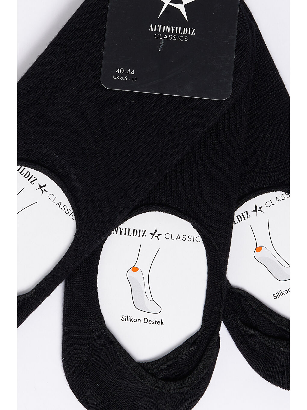 Erkek Siyah Bambu 3'lü Babet Çorap-1