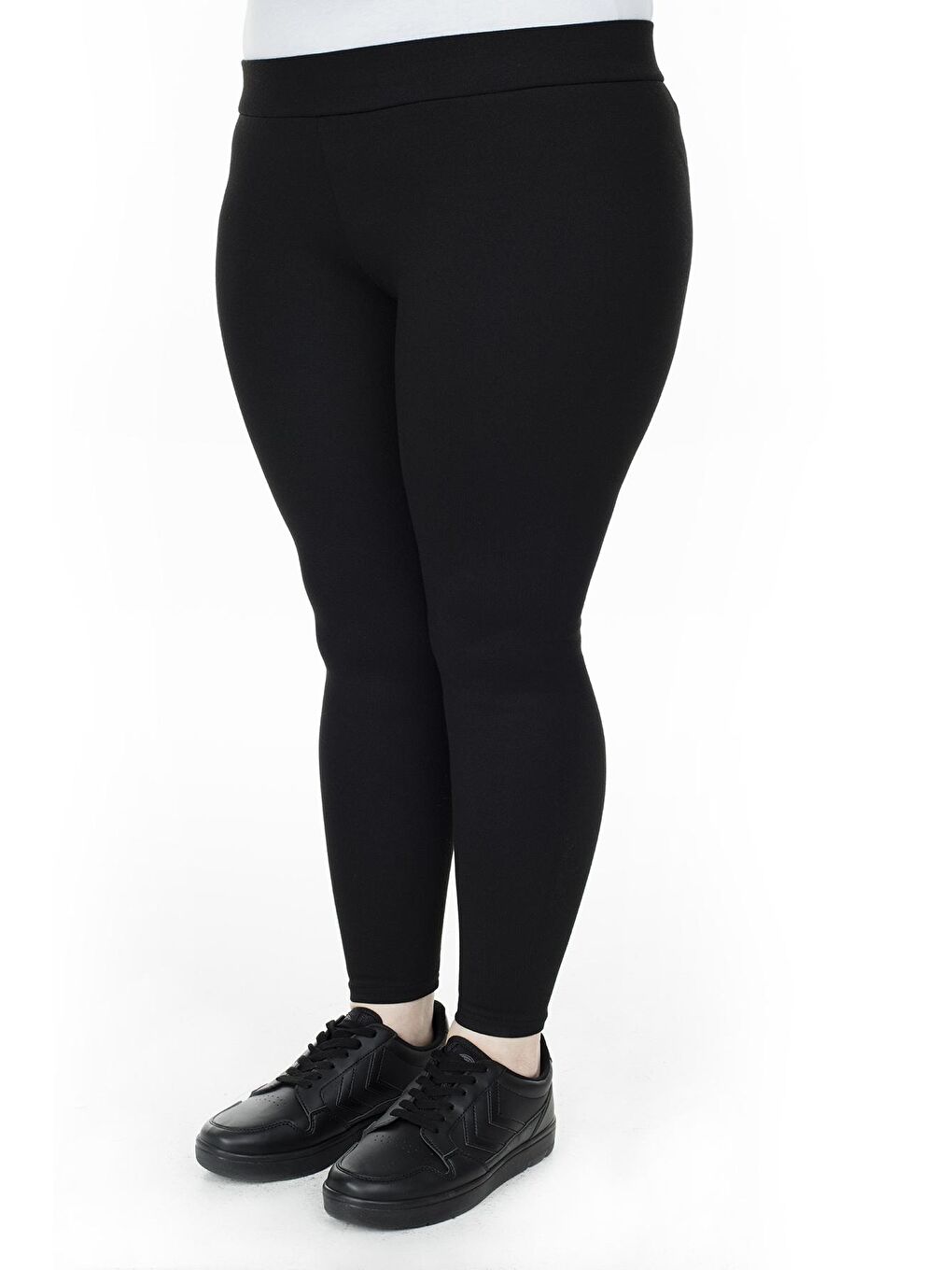 Siyah Büyük Beden Yüksek Bel Spor Tayt 6252089B-2