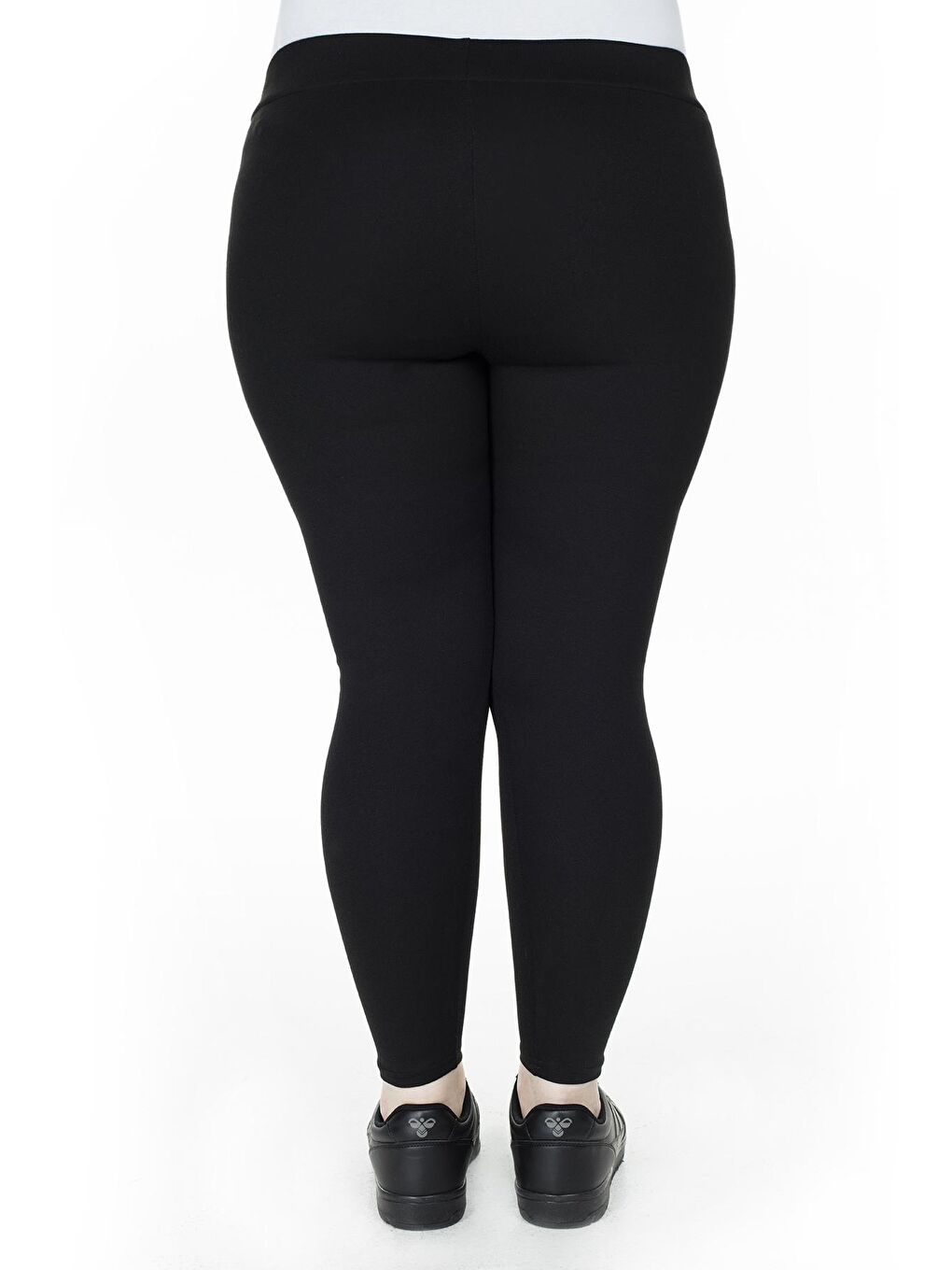 Siyah Büyük Beden Yüksek Bel Spor Tayt 6252089B-3