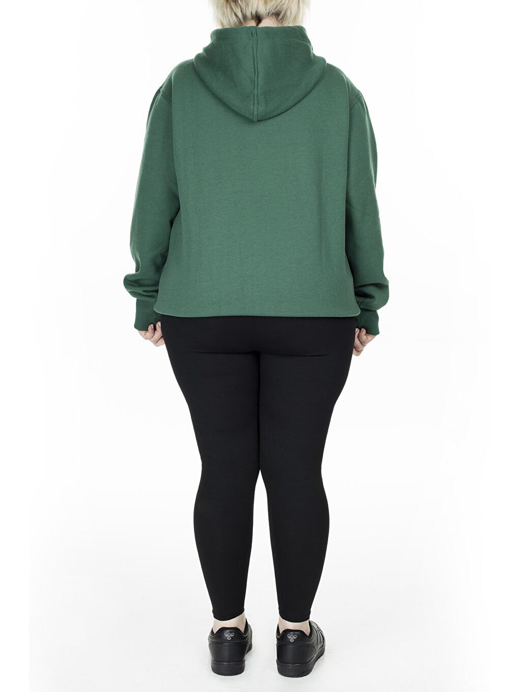 Siyah Büyük Beden Yüksek Bel Spor Tayt 6252089B-4