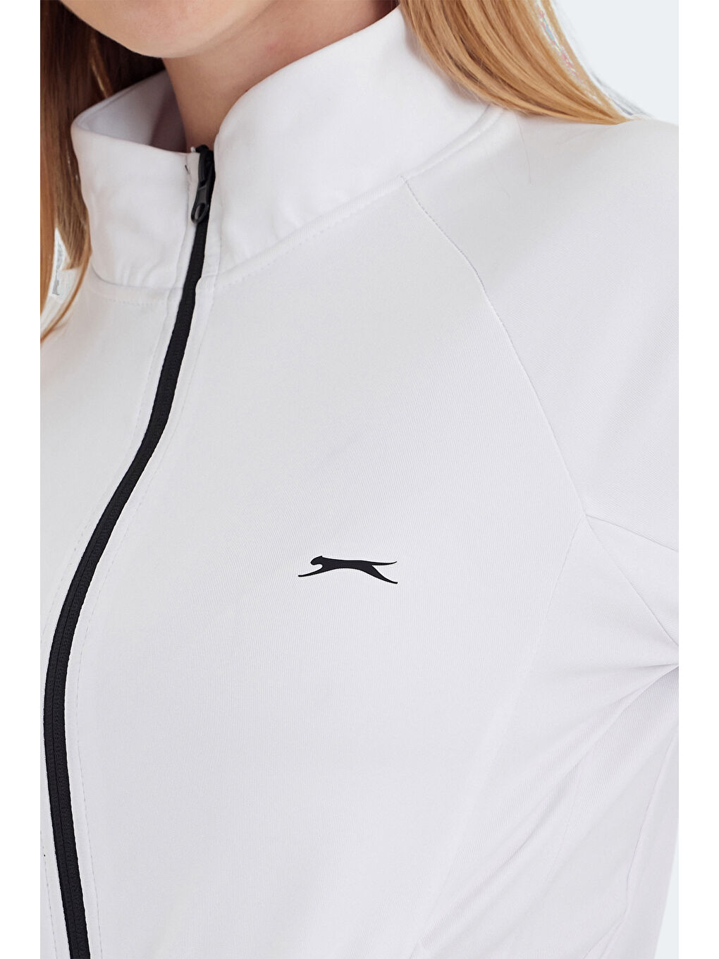 RAQUEL IN Kadın Fermuarlı Dik Yaka Cepli Beyaz Eşofman Takımı-4