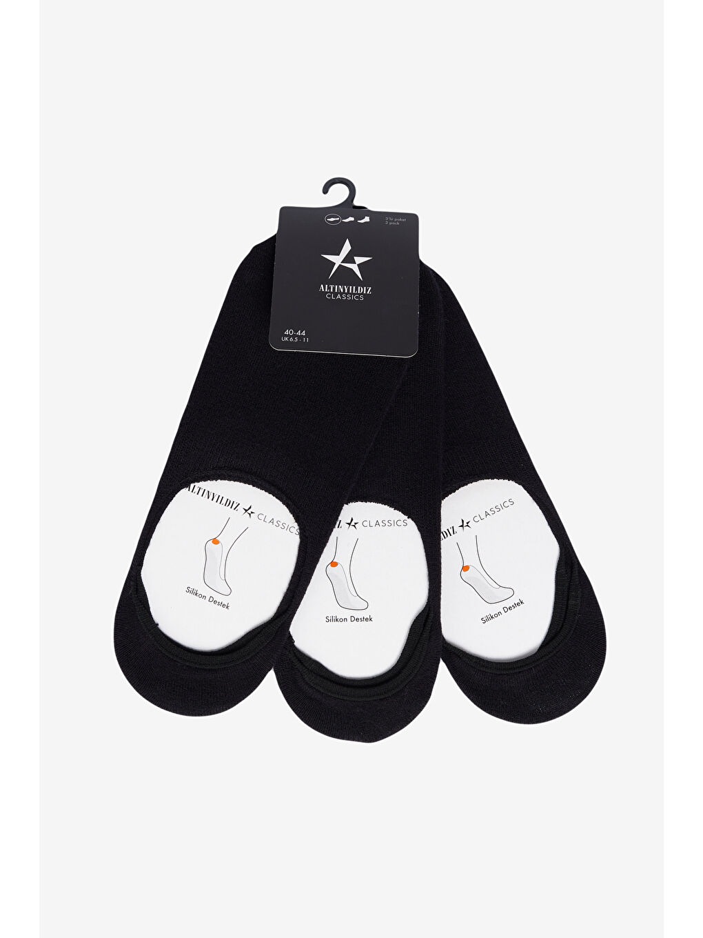 Erkek Siyah 3'lü Babet Çorap
