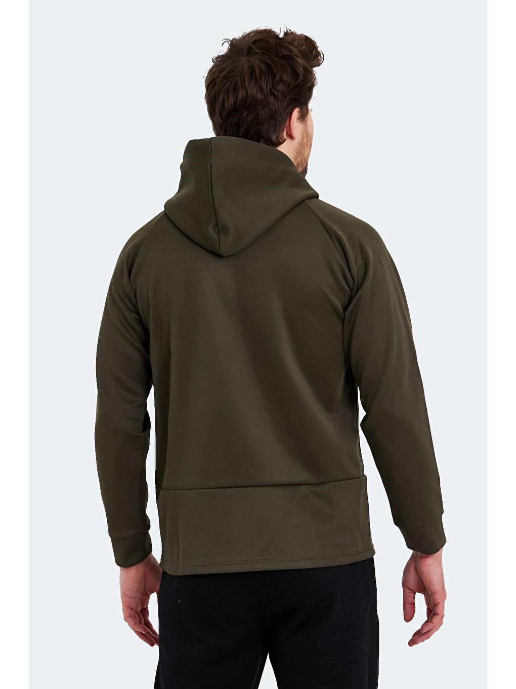 SEPPO Erkek Fermuarlı Sweatshirt Hırka Haki-1