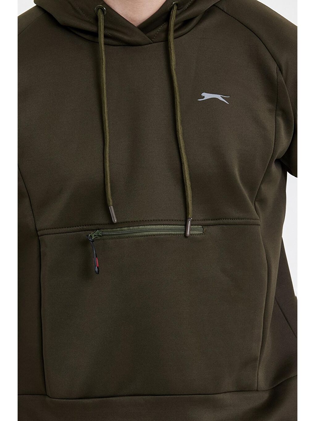 SEPPO Erkek Fermuarlı Sweatshirt Hırka Haki-3