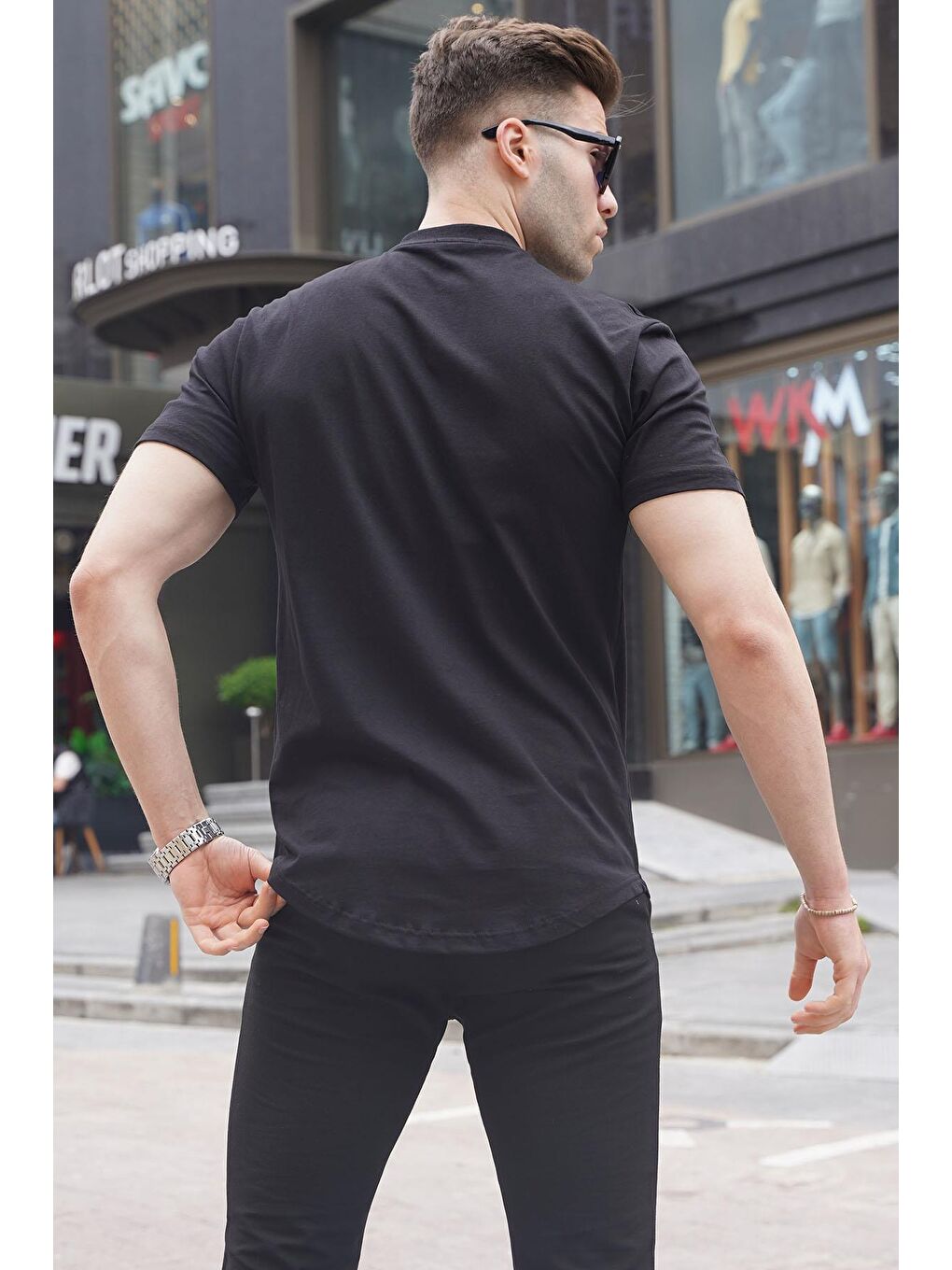 Siyah Polo Yaka Basic Erkek %100 Pamuk Tişört 6132-1