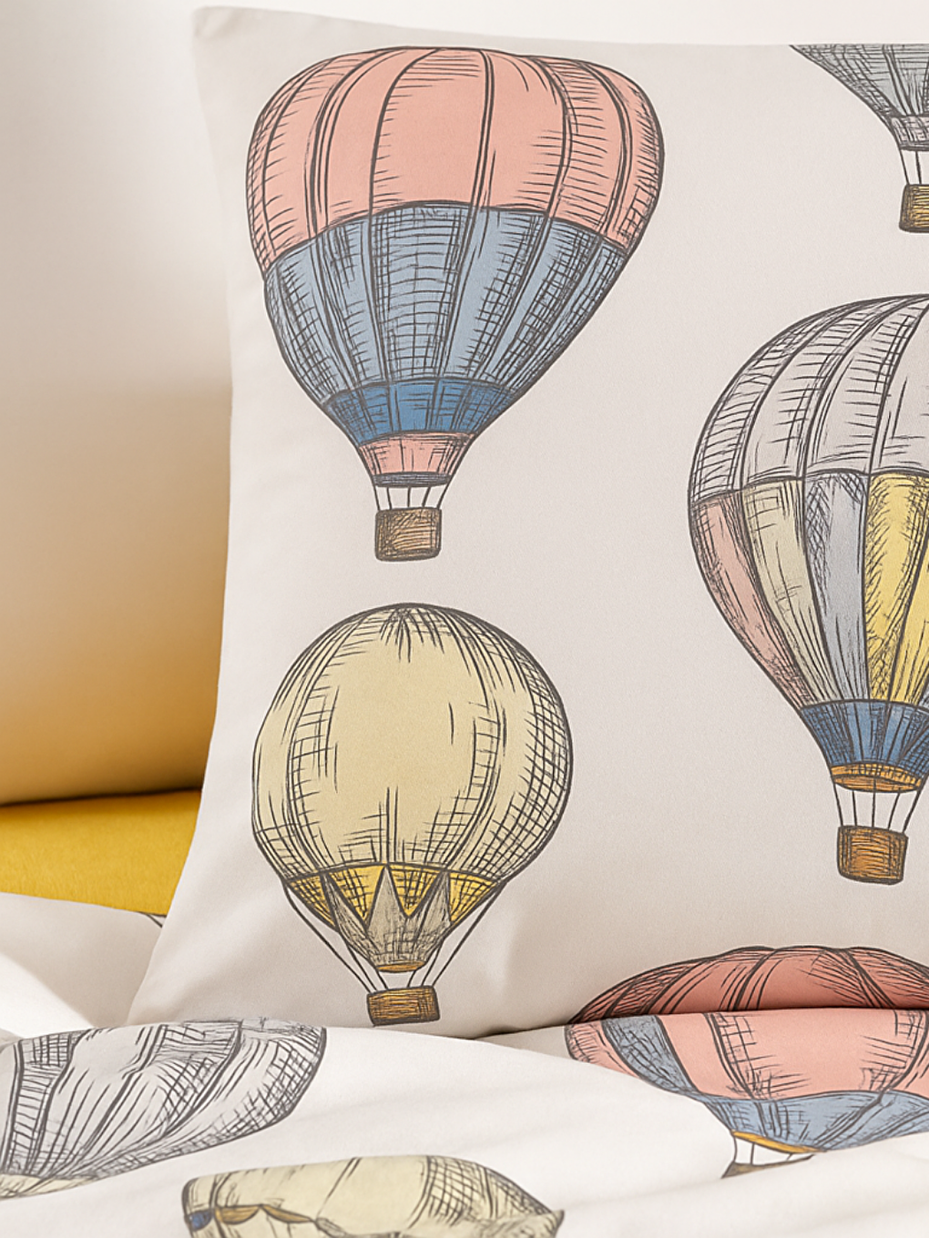 Bej Balon Bebek Nevresim Seti-1