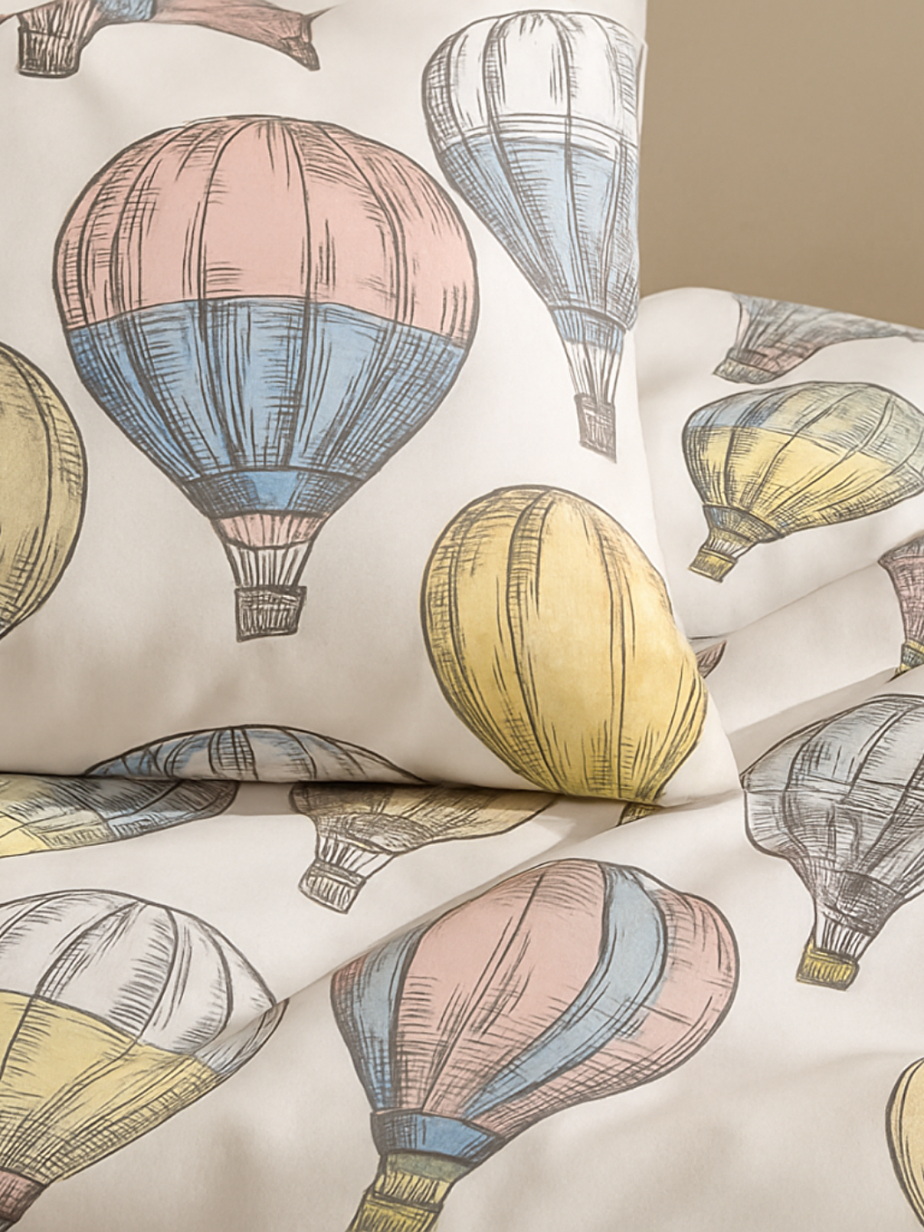 Bej Balon Bebek Nevresim Seti-2