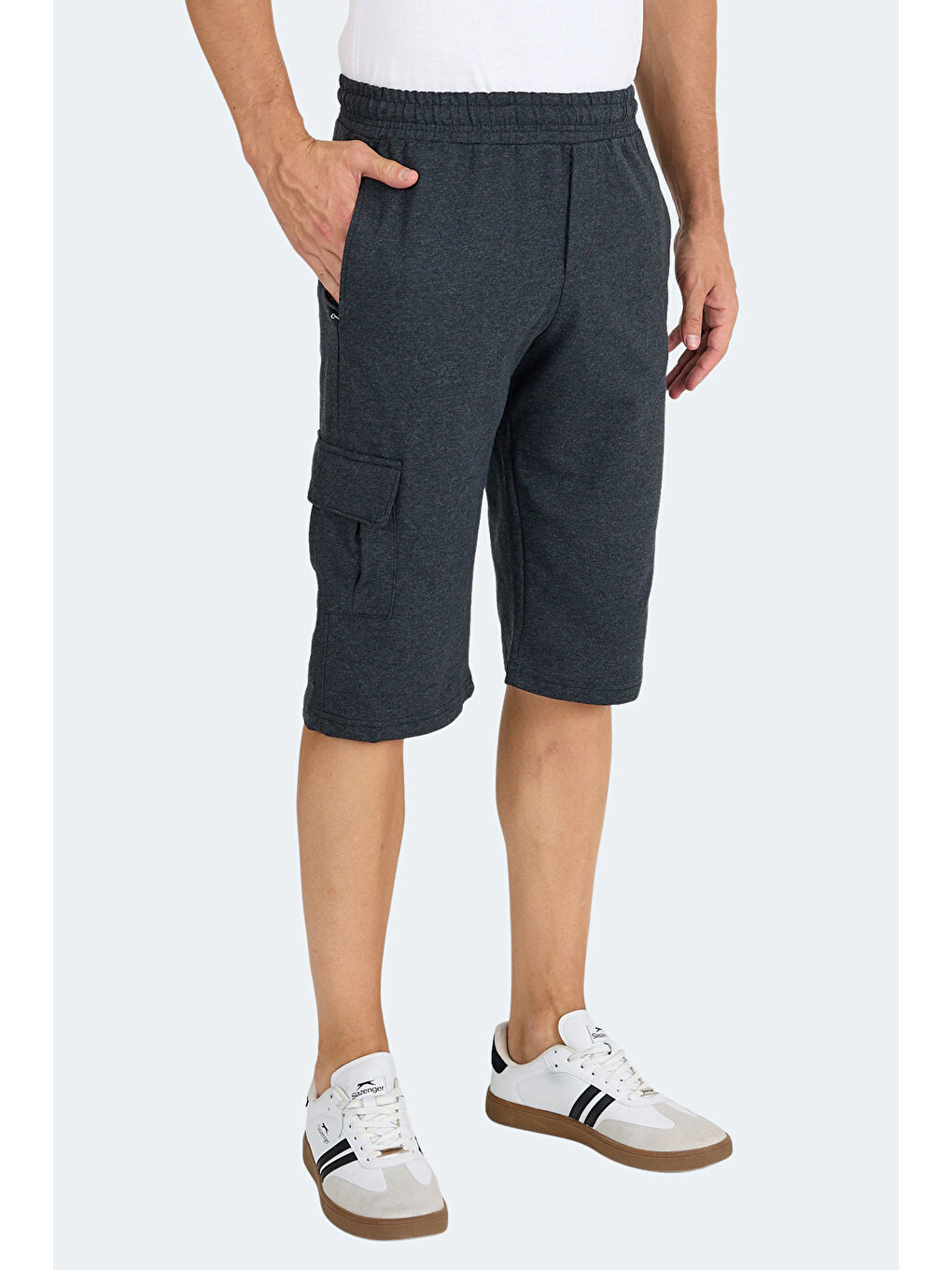 NECK I Erkek Cepli Kapri Koyu Gri Şort-2