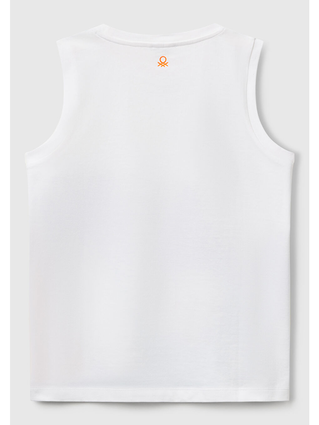 Erkek Çocuk Beyaz Mix Önü Baskılı Arka Yakası Logo Detaylı Kolsuz Atlet-1