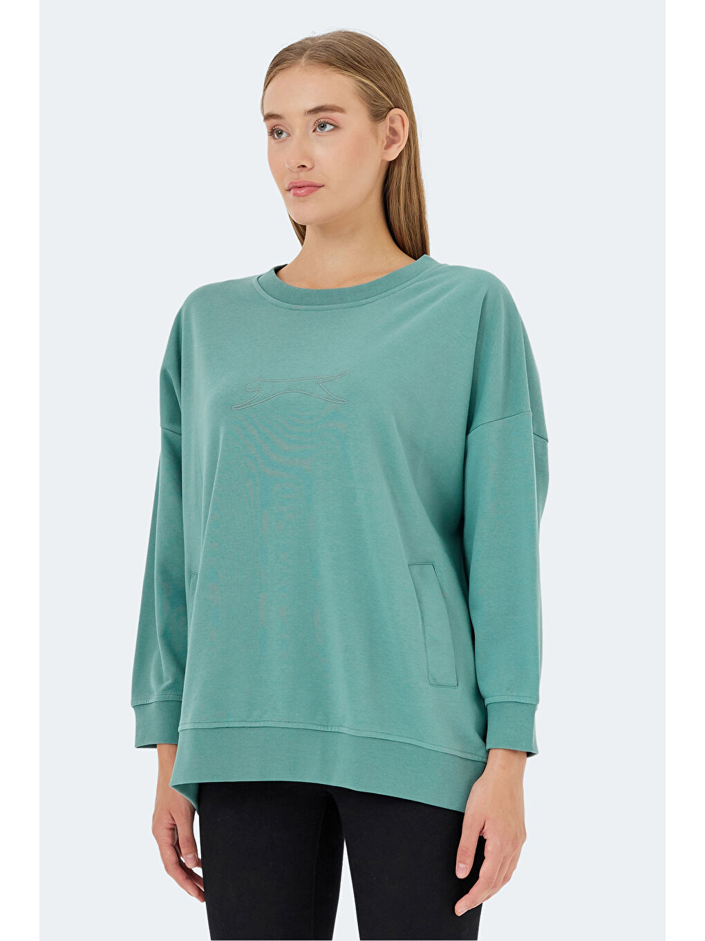 VIKENTI SW Kadın Yeşil Sweatshirt-5