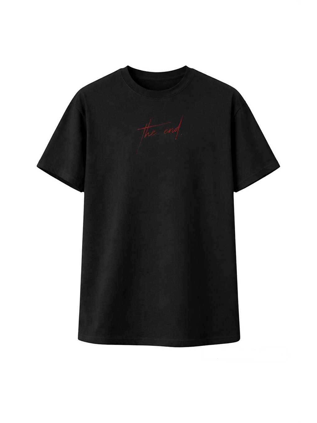 Unisex Baskılı Oversize T-Shirt - Siyah