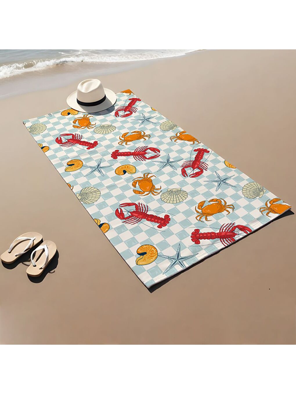 Karışık Özel Tasarım desenli Hızlı Kuruyan 75x150 cm Plaj Havlusu – Baskılı