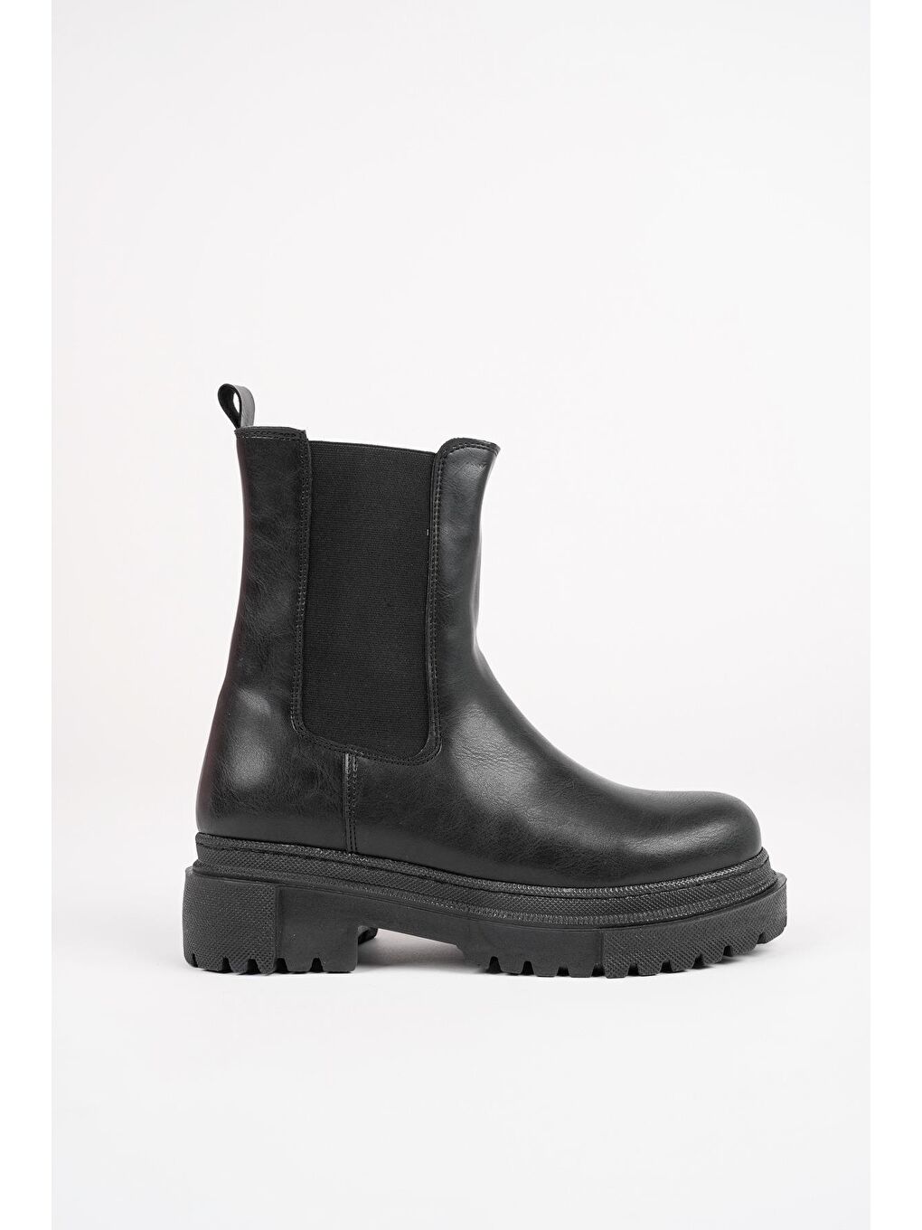 Siyah Pamela Kadın Kalın Taban Bot-1