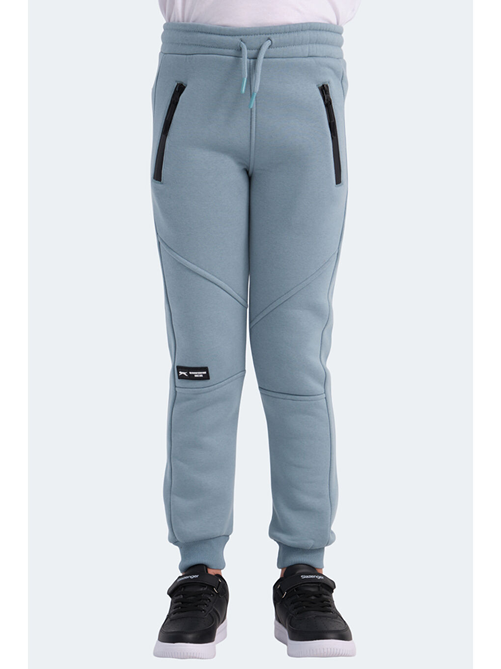 LAMYA Unisex Çocuk Fermuar Cepli Mavi Eşofman Altı-2