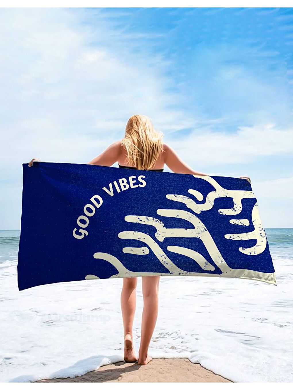 Karışık Özel Tasarım desenli Hızlı Kuruyan 75x150 cm Plaj Havlusu – Baskılı