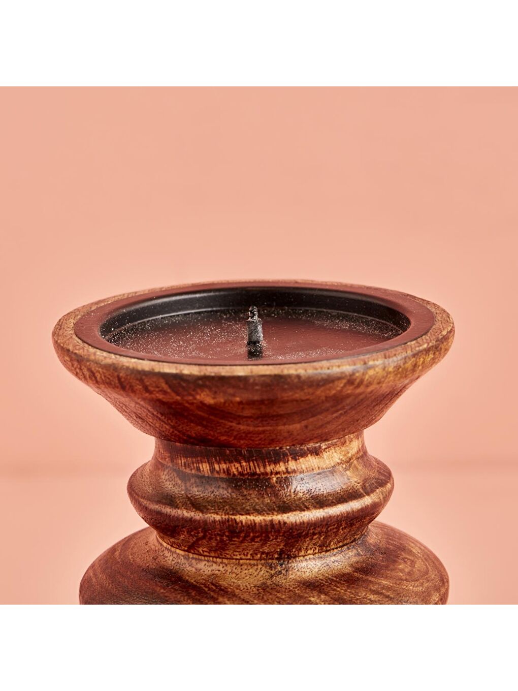 Woody Mango Ağacı Mumluk Kahverengi (10x10x15 cm)-2